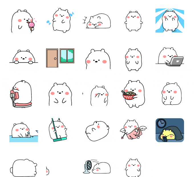 통통한 흰곰