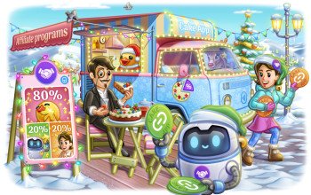 제휴 프로그램, AI 기반 스티커 검색, 콜라주 등