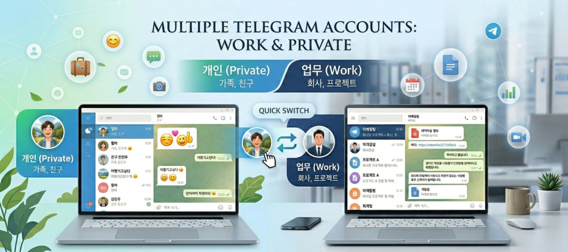 텔레그램 듀얼 계정 메인 이미지