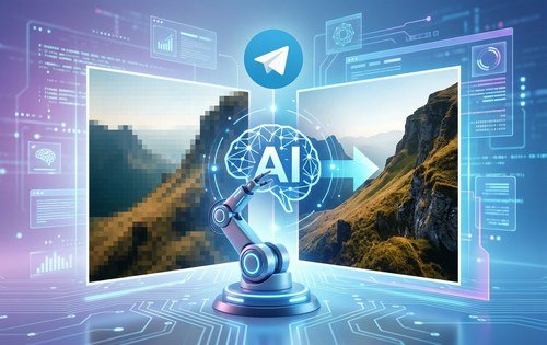 텔레그램 RealESRGAN 봇 AI 이미지 업스케일 화질 개선