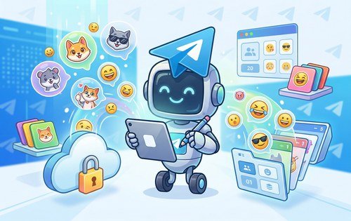 텔레그램 스티커 제작 다운로드 봇 @Stickers 완벽 활용 가이드