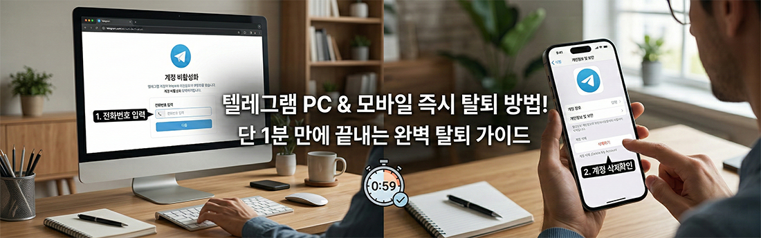 PC와 모바일에서 단 1분 만에 즉시 탈퇴하는 방법