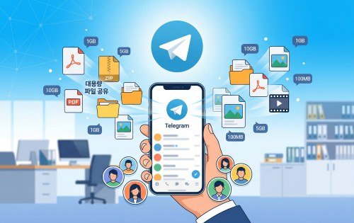 텔레그램 그룹방 사내 자료실 대용량 파일 공유 가이드