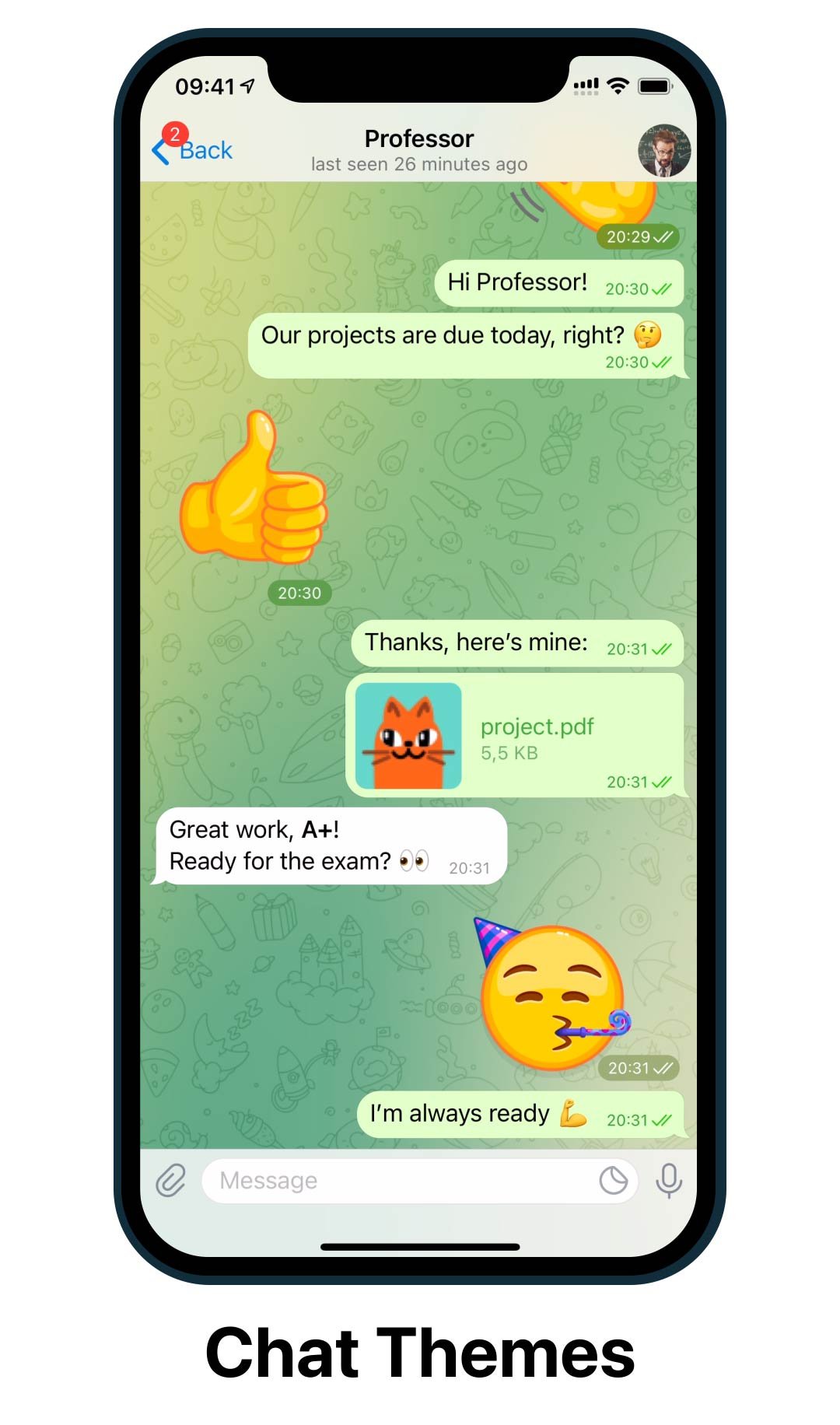 대화 테마, 반응형 이모지, 그룹 내 읽음 확인 및 실시간 방송 녹화 > 소식 | 텔레그램 한글사이트