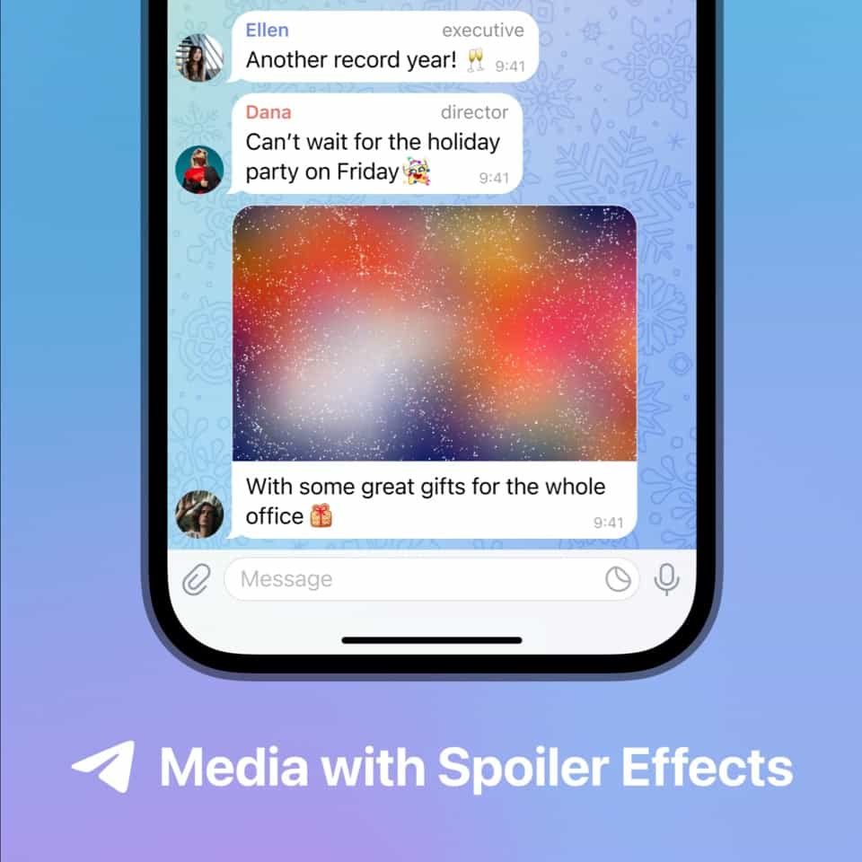 숨겨진 미디어, 저장소 사용량 제로, 새로운 그림 도구, 연락처 프로필 사진 등 > 소식 | 텔레그램 한글사이트