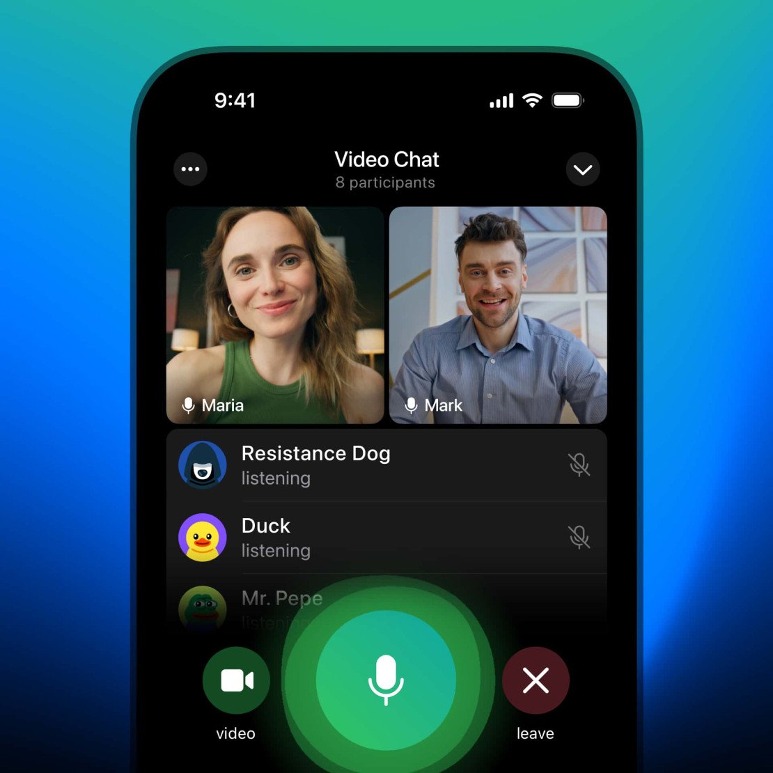 Redesigned Video Chats on iOS