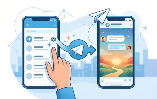 텔레그램 상대방 배경화면 지정 썸네일