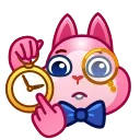 분홍 토끼 애니메이션 (Pink Bunny Emoji)
