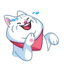 웃는 하얀 고양이 (Laughing White Cat)