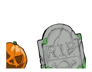 할로윈 호박 비석 (Halloween Pumpkin Tombstone)
