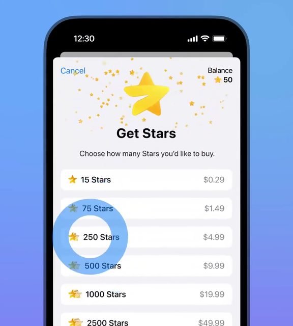 별(Stars) 왜 앱 안에만 쓰이는 화폐가 따로 있을까 별은 텔레그램의 자체 화폐입니다. 실제 돈으로 사 두고, 앱 안의 디지털 상품 값을 이