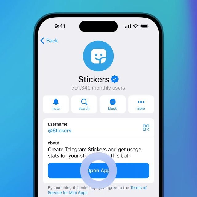 텔레그램 스티커 미니앱 가이드 @Stickers 미니앱으로나만의 스티커를 만드세요! 명령어 없이 터치만으로 스티커 팩 생성·관리·통계까지@Sti