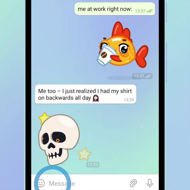  Smart Sticker 자동 추천 · 키보드 전송 · PC/모바일 호환 · 직장인 생산성 꿀팁 텔레그램을 사용하면서 상황에 딱 맞는 스티커를