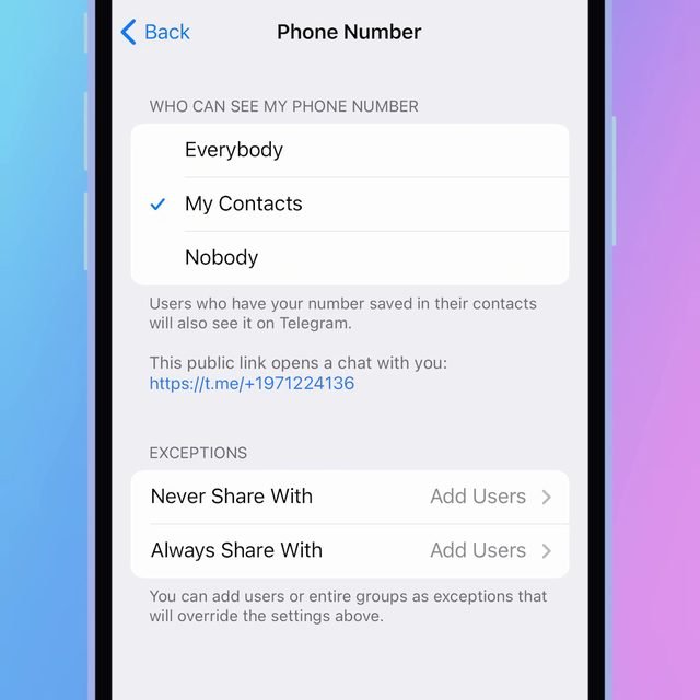 Privacy Link t.me 링크 · 보안 설정 · 사용자명 · PC 활용 클릭 한 번으로 바로 대화 시작! 편리한 t.me 링크하지만 내 