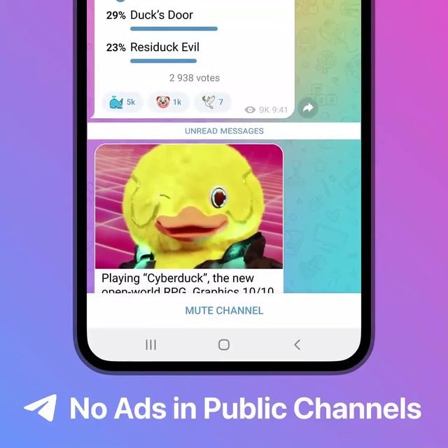 Ad-Free 개인 채팅 광고 제로 · 스폰서 메시지 · 프리미엄 완전 제거 텔레그램은 개인·그룹 채팅에 그 어떤 광고도 표시하지 않습니다.대규